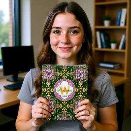 Agenda Com o nome Olive e lavanda Azulejos