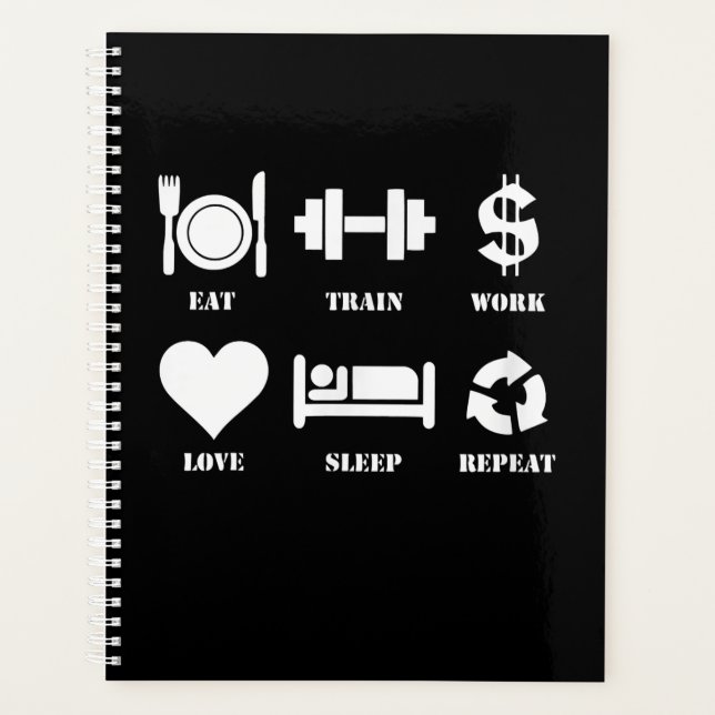 Agenda Coma Comboio Trabalho Adormecer Sono Repetir Giro  (Frente)