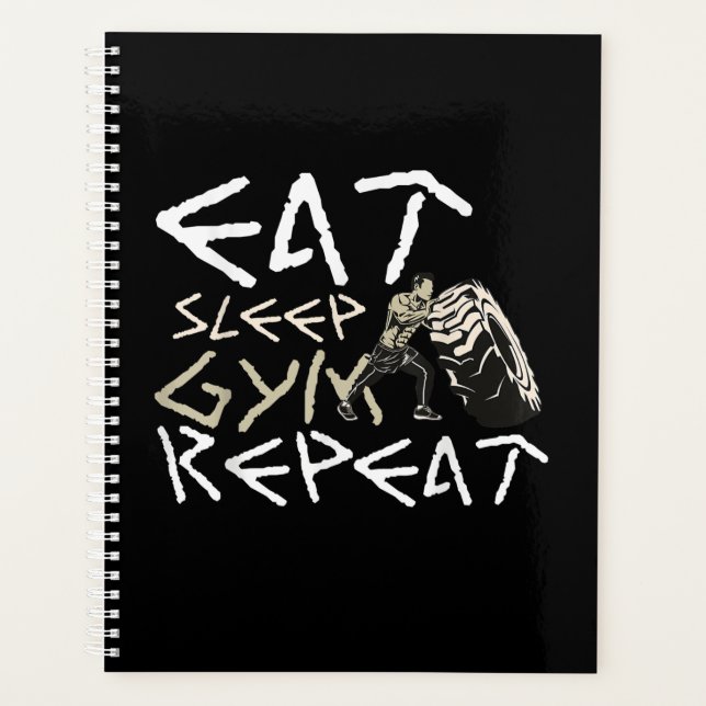 Agenda Come Sleep Gym Repete Citação Engraçada (Frente)