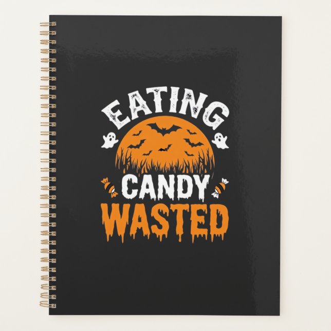 Agenda Comendo Doce Desperdiçado Design de Halloween_1 (Frente)
