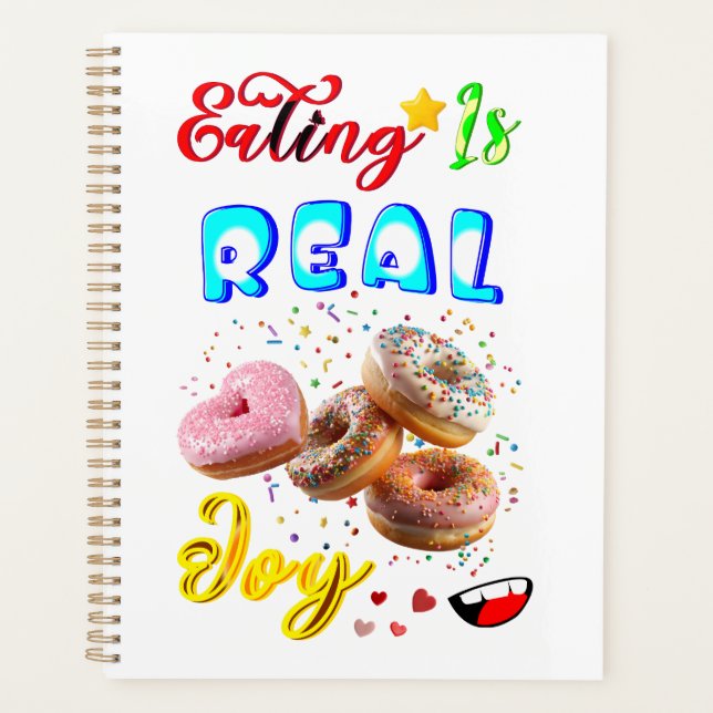 Agenda Comer Papelaria É Uma Alegria Real (Frente)