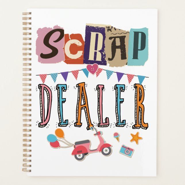 Agenda Comerciante de sucata Scrapbooking engraçado (Frente)