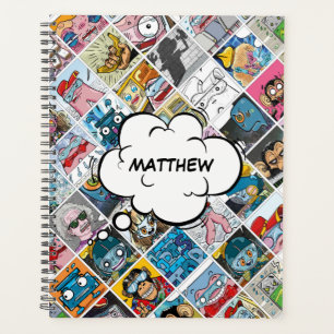 Agenda Comic Characters Patternos Crianças Fala Nome do B