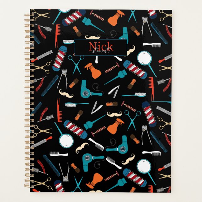 Agenda Compro de Barber Personalizado (Frente)