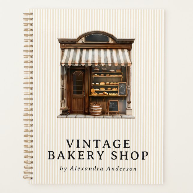 Agenda Compro Elegante Vintage Bakery (Frente)