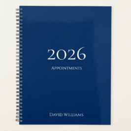 Agenda Compromisso Azul de Marinho 2024 minimalista moder