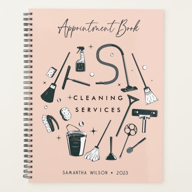 Agenda Compromisso dos Serviços de Limpeza a Rosa Dusty (Frente)