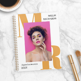 Agenda Compromisso Fotográfico de Iniciais Amarelas Grand