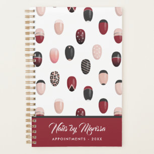 Agenda Compromisso Técnico Burgundy Blush Nail
