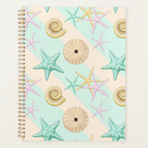Agenda Conchas Retro Pastel Vida no Mar