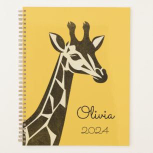 Agenda Condecoração da cabeça de girafa bonita