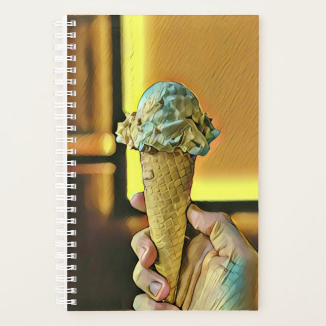 Agenda Cone de sorvete de Vintage (Frente)