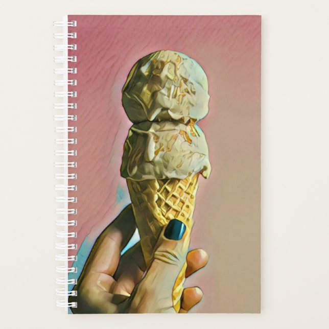 Agenda cone de sorvete Waffle (Frente)