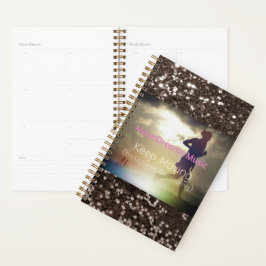 Agenda Continue Movendo a Glitter Castanho