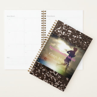 Agenda Continue Movendo a Glitter Castanho