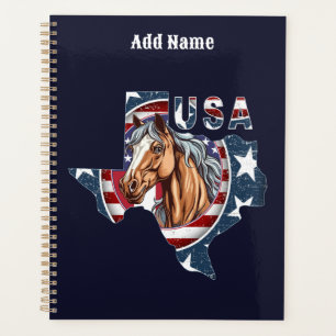 Agenda Contorno do Estado do Texas EUA Cavalo