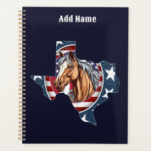 Agenda Contorno do Estado do Texas EUA Cavalo