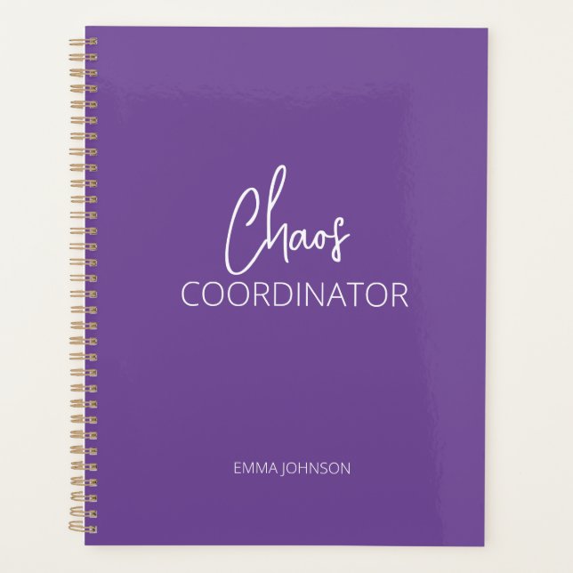 Agenda Coordenador de caos | Planner Roxo (Frente)