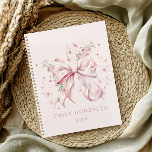 Agenda Coquete de pearls e Arco rosa elegante personaliza