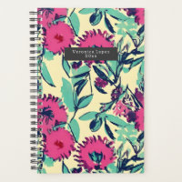Cor da Água Inspida Rosa + Floral Botânico Verde