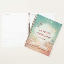 Agenda Cor de Água de Texto Personalizada