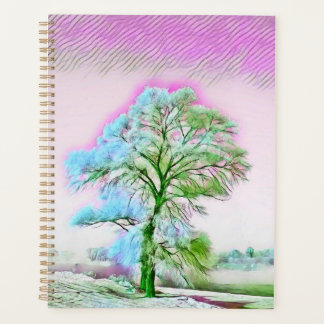 Agenda Cor de água moderna do bloco de notas de árvores c