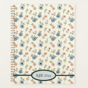 Agenda Cor-de-rosa doce e azul