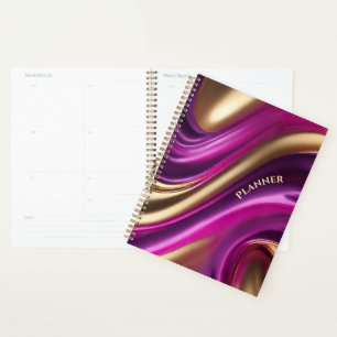 Agenda Cor-de-rosa moderno e Dourado-