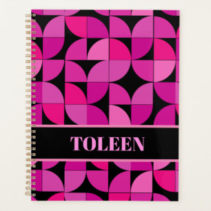 Agenda Cor-de-rosa personalizada, padrão Rosa