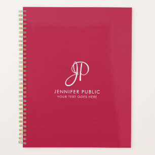 Agenda Cor de Tendência do Modelo Monograma Viva Magenta
