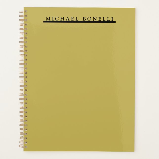 Agenda Cor Dourada simples e elegante de Vegas (Frente)