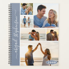 Agenda Cor Personalizada da Colagem de Fotografias Modern