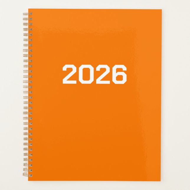 Agenda Cor Personalizada Laranja (Frente)