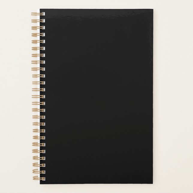 Agenda Cor preto Onyx profissional | Elegante Clássico (Frente)