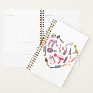 Agenda Coração da Ferramenta Hairdresser Hairstylist