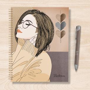 Agenda Coração de Amor Chic Na moda da Trendy Personali