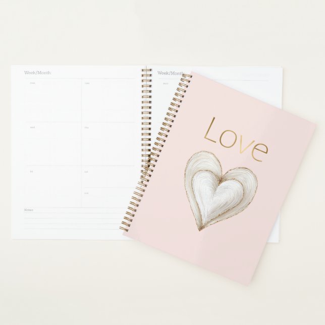 Agenda Coração de Amor em Ouro Rosa (Exibição)