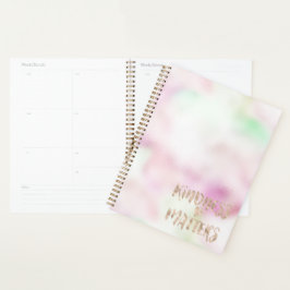Agenda Coração de Ouro Glam Rosa Menta Tie Dye Gentileza