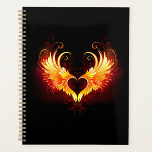 Agenda Coração do Anjo Fogo com Asas