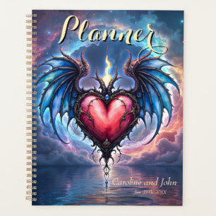 Agenda Coração Flamebound da Lua – Amor Cósmico Gótico