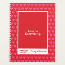 Coração Rosa Minimalista Vermelho Romântico