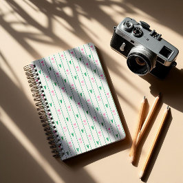 Agenda Corações Cor-de-Rosa Florescem & Coração Verde - D