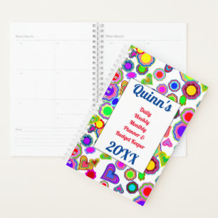 Agenda Corações e Flores de Groovy