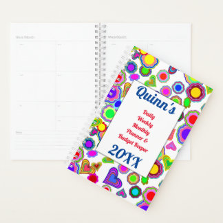 Agenda Corações e Flores de Groovy
