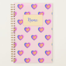 Corações Pastel Rosa e Roxo