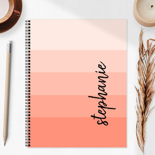 Agenda Coral de bloco de cores de assinatura personalizad
