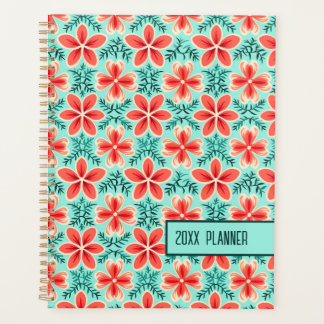 Agenda Coral e Mint Floral