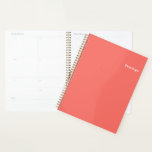 Agenda Coral vivo - Pantone Color Design<br><div class="desc">Coral Vivo - Pantone Color Minimalist Modern Planner,  personalizado com seu nome.</div>