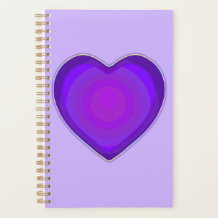 Agenda Cores de pastel e corações roxos batendo