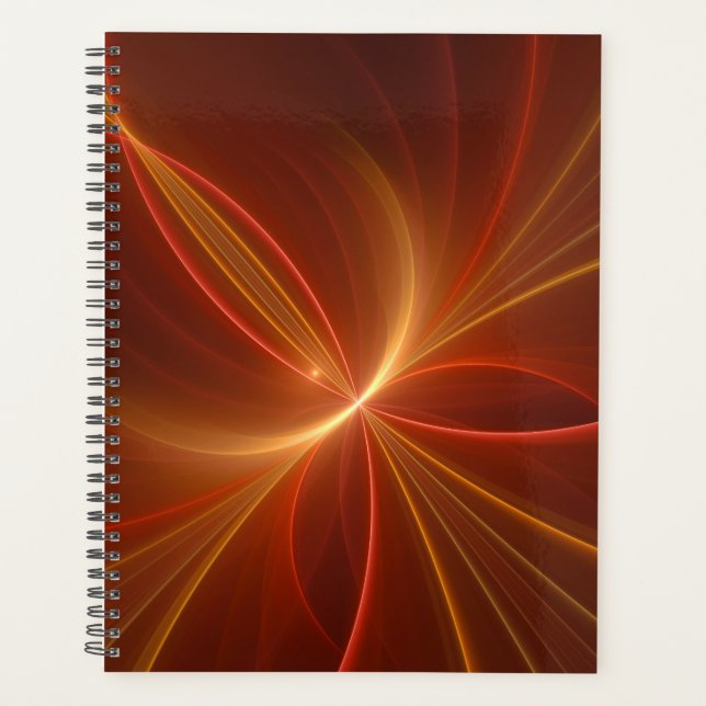 Agenda Cores Quentes Modernas de Arte Fractal Mística Abs (Frente)
